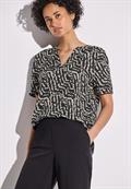 Bedruckte Bluse black