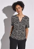 Bedruckte Bluse black