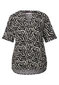 Bedruckte Bluse black