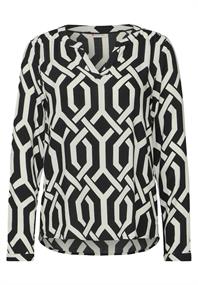 Bedruckte Bluse black