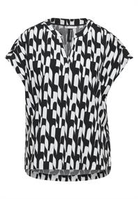 Bedruckte Bluse black