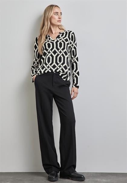 Bedruckte Bluse black