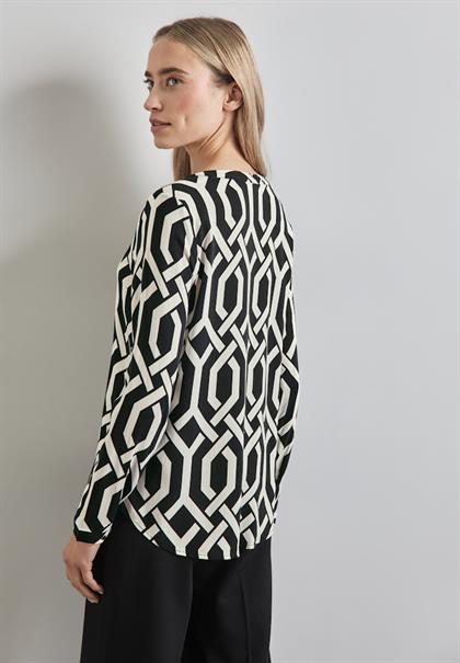 Bedruckte Bluse black