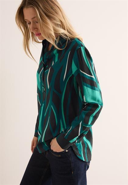 Bedruckte Bluse black