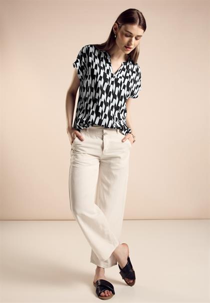 Bedruckte Bluse black