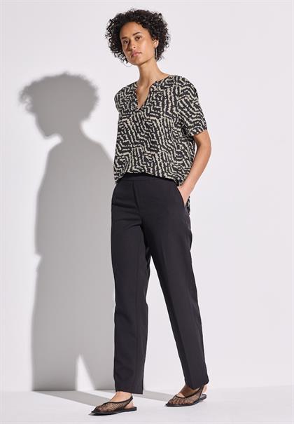 Bedruckte Bluse black