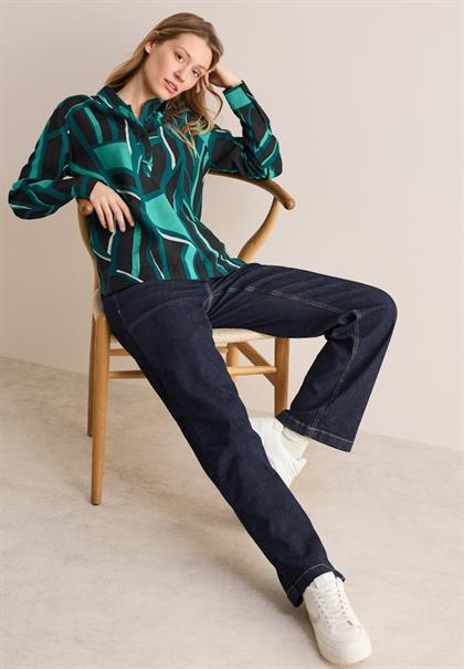 Bedruckte Bluse black