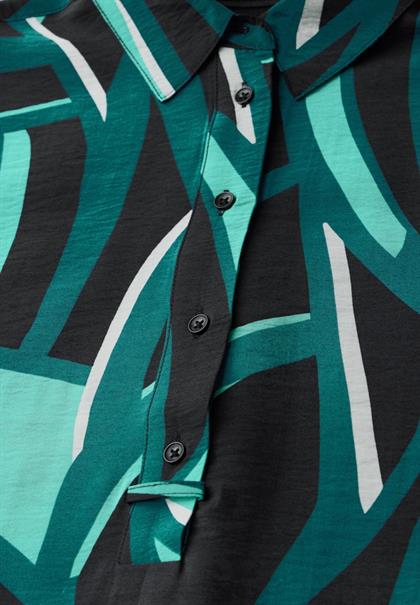 Bedruckte Bluse black