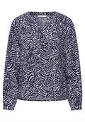 Bedruckte Bluse deep blue