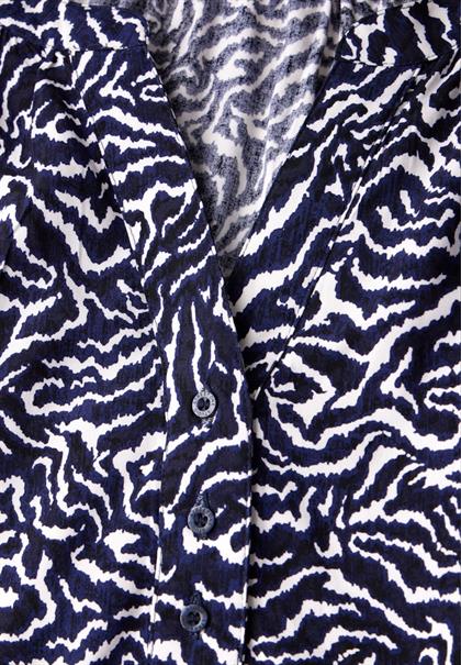 Bedruckte Bluse deep blue