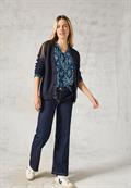 Bedruckte Bluse deep charcoal grey