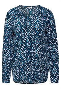 Bedruckte Bluse deep charcoal grey