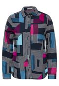 Bedruckte Bluse deep petrol