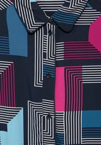 Bedruckte Bluse deep petrol