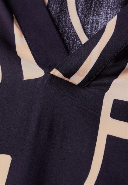 Bedruckte Bluse deep tint blue
