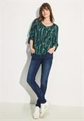 Bedruckte Bluse fir green