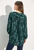 Bedruckte Bluse fir green