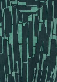 Bedruckte Bluse fir green