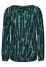 Bedruckte Bluse fir green