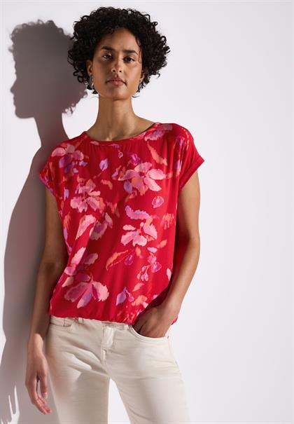 Bedruckte Bluse glory red