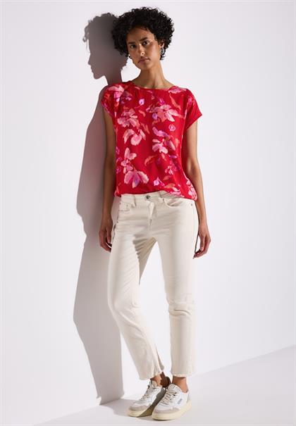 Bedruckte Bluse glory red