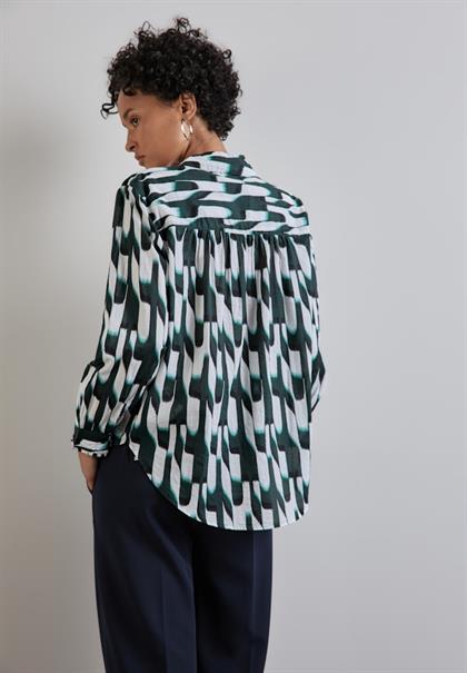Bedruckte Bluse hunter green