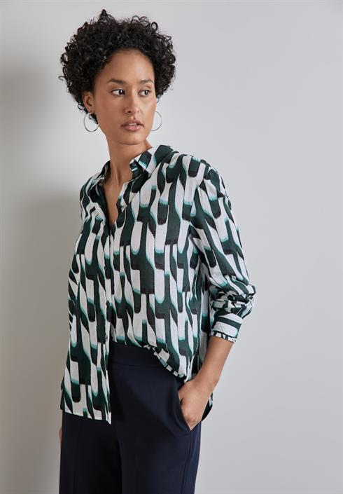 bedruckte-bluse-hunter-green