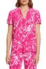 Bedruckte Bluse mit V-Ausschnitt cherry red 2
