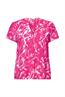 Bedruckte Bluse mit V-Ausschnitt cherry red 2