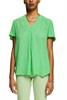 Bedruckte Bluse mit V-Ausschnitt citrus green