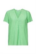 Bedruckte Bluse mit V-Ausschnitt citrus green