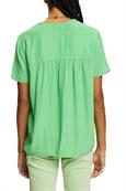 Bedruckte Bluse mit V-Ausschnitt citrus green