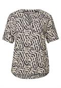 Bedruckte Bluse moonstone sand