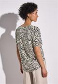 Bedruckte Bluse moonstone sand