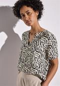 Bedruckte Bluse moonstone sand