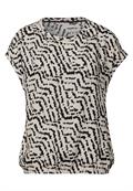 Bedruckte Bluse moonstone sand