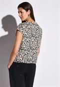 Bedruckte Bluse moonstone sand