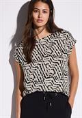 Bedruckte Bluse moonstone sand