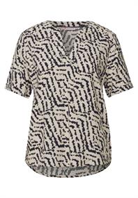 Bedruckte Bluse moonstone sand