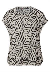 Bedruckte Bluse moonstone sand