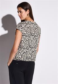 Bedruckte Bluse moonstone sand