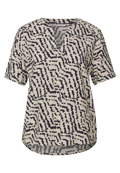 Bedruckte Bluse moonstone sand