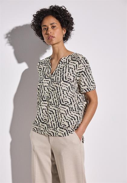 Bedruckte Bluse moonstone sand