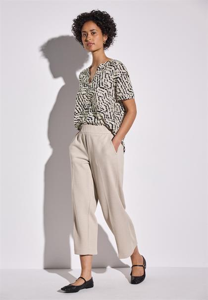 Bedruckte Bluse moonstone sand