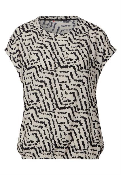 Bedruckte Bluse moonstone sand