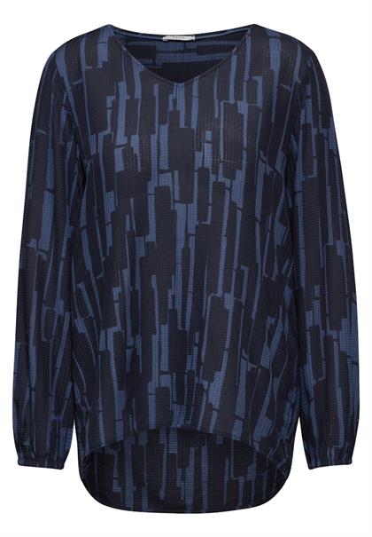 Bedruckte Bluse universal blue