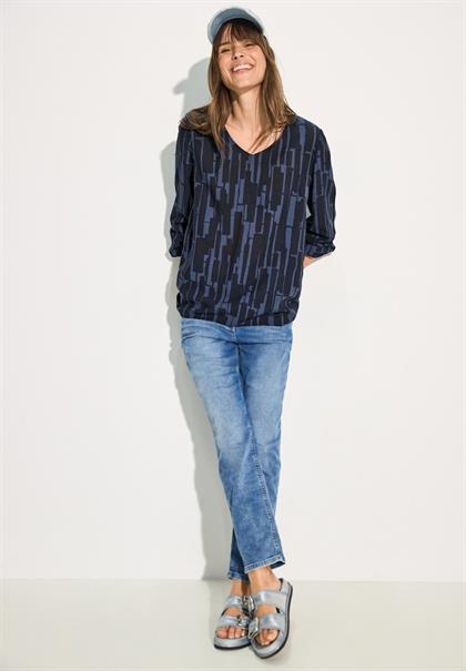 Bedruckte Bluse universal blue