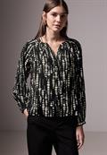 Bedruckte Raglan-Bluse black