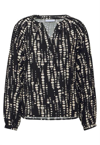 Bedruckte Raglan-Bluse black