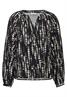 Bedruckte Raglan-Bluse black